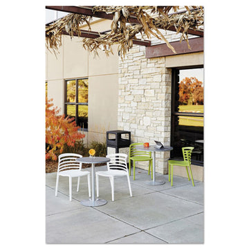 Safco® Canmeleon Side-open Receptacle, Square, Aggregate-polyethylene, 38 Gal, Black freeshipping - TVN Wholesale